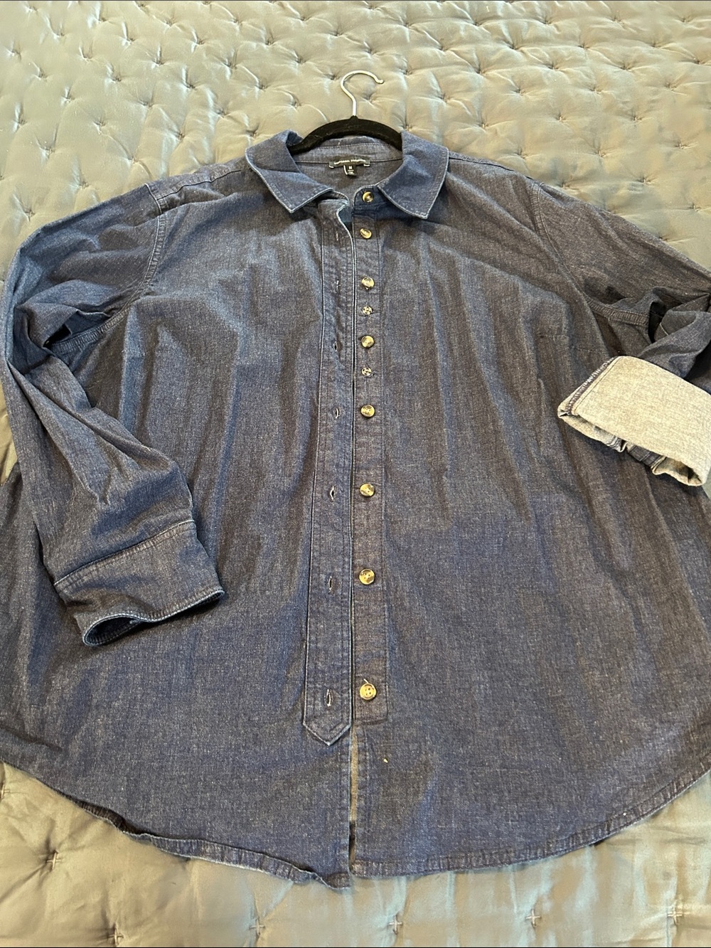 Universal Standard Indigo Button-Down Shirt